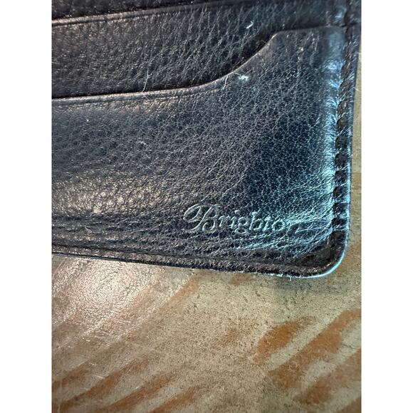 Brighton Black Croc Patent Leather Wallet Clutch Silver Accents 7.25x3.5 - Picture 6 of 8